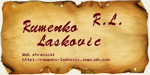 Rumenko Lasković vizit kartica